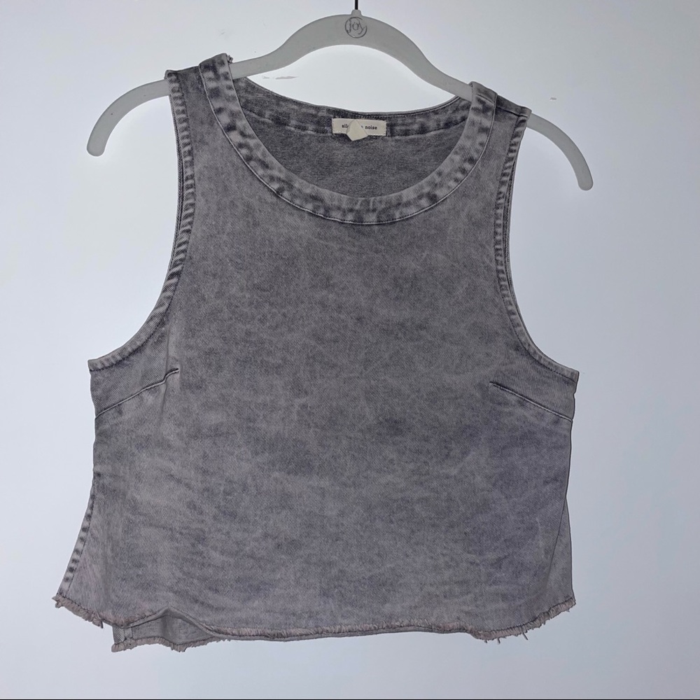 Silence + Noise denim crop top